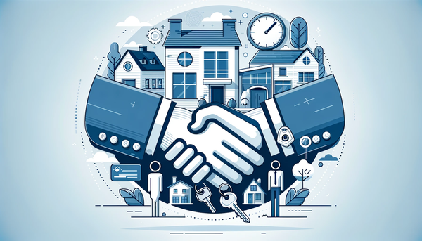 Feature image depicting a handshake, keys, and homes, symbolizing the welcoming trust and professional service of Skyland.